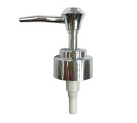 28/400 Thread Lotion Pump Head, Leak Resistant Plastic Dispensing Solution for Showers and Bathrooms (Bright Silver)
