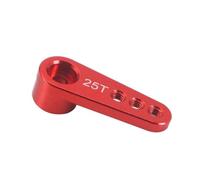 28.4mm Metal Servo Arm 25t Compatible with 1/10 Scale RC Cars Compatible With Various Brands And Models Including Trx6 Steering Heightening Upgrade Part(Red)