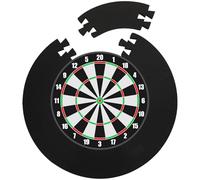 28.5 In Eva Foam Dartboard Backboard, Easy-Assembly 6-Piece Wall Protector, Black Design For Home & Office Use