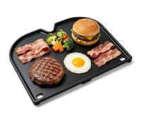 28.5 x 21 cm Cast Iron Grill Plate for Weber Lumin Compact Electric Grill, Grill Pan with Non-Stick Coating and Raised Edge, Cast Iron Griddle Accessories, Pack of 1