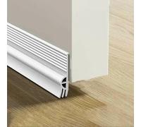 28/50mm Height Door Bottom Weatherstripping Windproof Dust Insect Prevention Self-Adhesive Triple-Thickening Window Seal Strip-Small White 1m