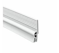 28/50mm Height Door Bottom Weatherstripping Windproof Dust Insect Prevention Self-Adhesive Triple-Thickening Window Seal Strip-Small White 1m
