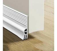 28/50mm Height Door Bottom Weatherstripping Windproof Dust Insect Prevention Self-Adhesive Triple-Thickening Window Seal Strip-Large White 1m