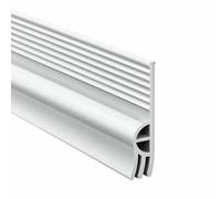 28/50mm Height Door Bottom Weatherstripping Windproof Dust Insect Prevention Self-Adhesive Triple-Thickening Window Seal Strip-Large White 1m