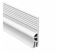 28/50mm Height Door Bottom Weatherstripping Windproof Dust Insect Prevention Self-Adhesive Triple-Thickening Window Seal Strip-Large White 1m