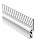 28/50mm Height Door Bottom Weatherstripping Windproof Dust Insect Prevention Self-Adhesive Triple-Thickening Window Seal Strip-Small White 1m