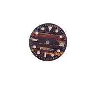 28.5mm Volcano Rock Watch Dial Suitable for NH35/34 Automatic Movement Bgw9 Blue lume Case Mod Parts(B3 Rose Markers)