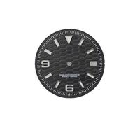 28.5mm Watch Dial Hexagon Pattern BGW9 Lume for Rolex/Seiko | Date Window DIY Watchmaker Components Tool Replacement Parts Casual Men