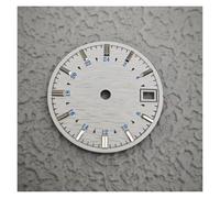 28.5mm Watch Dial Wrinkle Paper Texture Surface Number Inner Circle Scale Watch Faces Repair Accessories for NH35/ NH34 Movement(White)