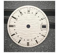 28.5mm Watch Dial Wrinkle Paper Texture Surface Number Inner Circle Scale Watch Faces Repair Accessories for NH35/ NH34 Movement(Black font)