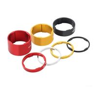 28 6mm Bicycle Front Fork Washer Aluminum Alloy Stem Ring, Resistant to and Wear, Easy Installation Features (red)