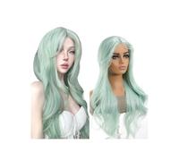 28.7 Inch/73 cm Women Long Hair Synthetic Wig Adds Volume(Mint Green)