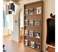 28" - 71" Boohelf Sliding Barn Door Hardware Kit Soft Close & Floor Rail Quiet Trackless Ghost Door System Easy Installation Perfect for Home Decor