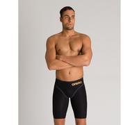 (28) Arena Race Men's Swimming Jammer Powerskin Carbon Core FX Shorts - Black / Gold