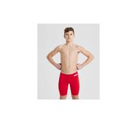 (28) Arena Team Boy Swim Jammer Solid Athletic One Piece Comfortable Swimwear - Red