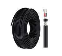 28 AWG Shielded 2 Conductor Cable, UL2517 Tinned Copper Wire 25FT, Flexible 300V Low Voltage Control Wire for Automation, Robotics, Appliances, Office Equipment(25ft,22AWG)