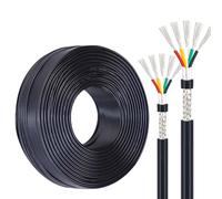 28 AWG Wire 5C Shielded Wire, Ul2464 Tinned Copper Cable 28/5 25 FT, Home Electrical Wire - Low Voltage Up to 300V, Shielded Wire for Automotive Battery Wires, LED RGBW, Marine Lighting(25FT,5C-20AWG)