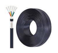 28 AWG Wire 6C Shielded Wire, Ul2464 Tinned Copper Cable 28/6 25 FT, Home Electrical Wire - Low Voltage Up to 300V, Shielded Wire for Automotive Battery Wires, LED RGBW, Marine Lighting(100FT,6C-24AWG
