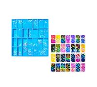 28 Cavities Practical Epoxy Domino Mold Heavy Duty Silicone Candy Clay Mold Jewelry Cake Decoration Reusable Molding Set