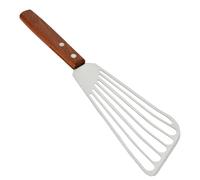 28 Cm Long Spatula, Rust-Proof Cuisine Spatula Made Of Stainless Steel, Slotted Spatula With Solid Wood Handle, Hollow Oil Filter Design, Thin Spatula, Stainless Steel Spatula For Easy Turning Cutting