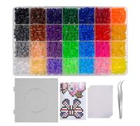 28 Colors 5mm Fuse Beads Kit Iron Melting Beads DIY Pixel Art Decor Gifts