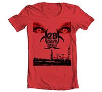 28 Days Later Men's T-Shirt Horror Zombie Movie Graphic Tee Rage Virus 28 Weeks Red L