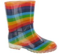 (28 EUR, Multi) Cotswold PVC Kids Rainbow Welly / Girls Boots