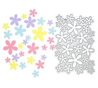 28 Flowers Petal Metal Cutting Die, Stencil Cutter, Card Making, Paper Craft, Scrapbooking, Photo Albums DIY Crafts, 12.2 cm x 8 cm Die Size, I3