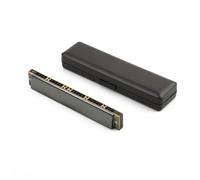 28-hole wide-range polyphonic C harmonica for adult beginners to learn to play wind instruments Beginner Harmonica(Black)