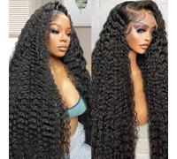 28 Inch 13x6 Deep Wave Lace Front Wigs Human Hair deep wave frontal wig 13x6 HD Lace Front Wigs Human Hair Pre Plucked with Baby Hair 180 density glue
