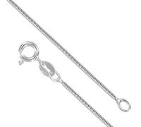 28" Inch Sterling Silver 1 mm Wide Diamond Cut Snake Chain Necklace for Men Women Unisex - Fine Silver Chain - Ideal for Small to Medium-Sized Pendants - Weight: 9.7 Grams