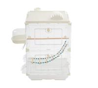 28-inch White Bird Cage with 2 Doors, Portable Iron Pet Bird Flight Cage for Parrots Cockatiels Conure Budgie Small Medium Birds