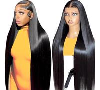 28 Inches Women's Natural Brazilian Straight HD Lace Front Wigs Human Hair 13x4 HD Lace Front Wig Human Hair 180 Density Women's Natural Glueless Wig Human Hair With Baby Hair 70 cm