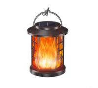 28-LED Solar Flame Effect Lantern For Outdoor Garden Patio Deck Yard Lighting Powered By Sustainable Sun Energy