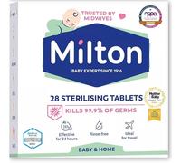28 Milton Sterilising Tablets -Kill 99.9% of Germs Milton Cold Water Steriliser Tablets -24 Hr Effective Milton Tablets for Bottles & Feed Equipments -Rinse-Free Milton Steriliser Tablets (Pack of 1)