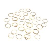 28 Multi-Purpose Heart Wave Ring Set Design Party Supplies Dating Celebration Everyday Diamond Accent Rings