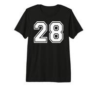 28 Number Twenty-Eight Team Sports Graphic Matching Varsity Premium T-Shirt