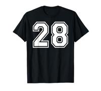28 Number Twenty-Eight Team Sports Graphic Matching Varsity T-Shirt