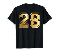 28 Number Twenty-Eight Team Sports Graphic Varsity Matching T-Shirt