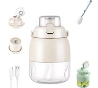 28 Oz Electric Citrus Juicer Cup with Straw & Lids - Portable Blender for Fresh Juice, Rechargeable & Large Capacity, 2026 New Model (Fruit Green)