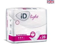 28-Pack ID Essential Light Normal Incontinence Pads 28x10 cm - Discreet Comfort