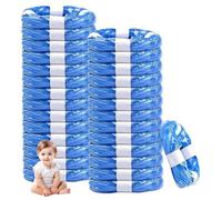 28 Pack Nappy Bin Refill, vacvad 4.5m Diaper Bin Pail Disposal Bags, Nappy Bin Liners Replacement for Tommee Tippee, for Angelcare, for Litter Genie, for Diaper Genie, for Littycat (Blue)