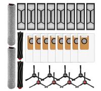 (28 Pack) Omni S1 Pro Replacement Parts for Eufy Omni S1 Pro Robotic Vacuum Cleaner, 2 Rubber Roller Brush, 2 Roller Mop, 8 Side Brushes, 8 Dust Bags, 8 HEPA Filters, Accessories Kit