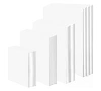 28-Pack Stretched Canvas Set -13 x 18 cm, 20 x 25 cm, 24 x 30 cm, 30 x 40 cm Primed White Painting Canvases for Acrylic, Oil & Watercolor - Ready-to-Use Artist Canvas Boards