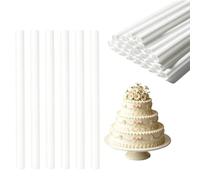 28 Pcs Cake Dowels for Tiered Cakes, 9.44" Cake Supports for Tiered Cakes, Plastic Cake Support Rods, Cake Dowel Rods Set, White Cake Stand Sticks for Tiered Cake Construction Stacking Supporting