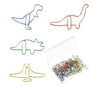 28 Pcs Cute Dinosaur Paper Clips, Dinosaur Bookmark with Clear Box Assorted Colors Office School Supplies Animal Papers Clip for Women, Men, Coworkers, Teachers, Students