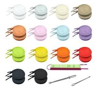 28 Pcs Drawstring Replacement,14 Colors Hoodie String Replacement Cord with Bodkin and Plastic Drawstring Threaders Flat Drawstring Cords for Hoodies,Sweatpants,Shorts,Pants,Sweatshirt
