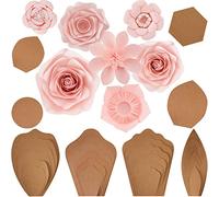 28 Pcs Paper Flowers Template Kit DIY Paper Flower Decorations for Wall Rose Peony Daisy Daffodil Template Kit for Wedding Birthday Baby Shower Photography Backdrop