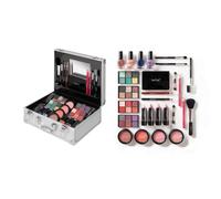 28 Pcs Professional Carry & Storage Train Case Including Beauty Makeup Cosmetics & Tools