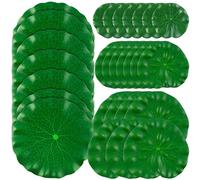 28 Pcs Realistic Lily Pads Leaves for Ponds, 4 Kinds Artificial Floating Foam Lotus Leaves, Water Lily Pads Foliage Pond Decor for Pond Pool Koi Fish Patio Aquarium